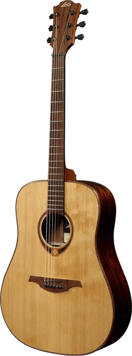 LAG Guitarra Acústica Dreadnought Tramontane 118 - Tapa de Cedro Rojo Macizo, Fondo y Laterales Khaya, Acabado Natural Brillante