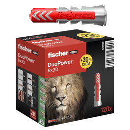 Fischer DuoPower 6x30 Tacos (Pack de 120 unidades)