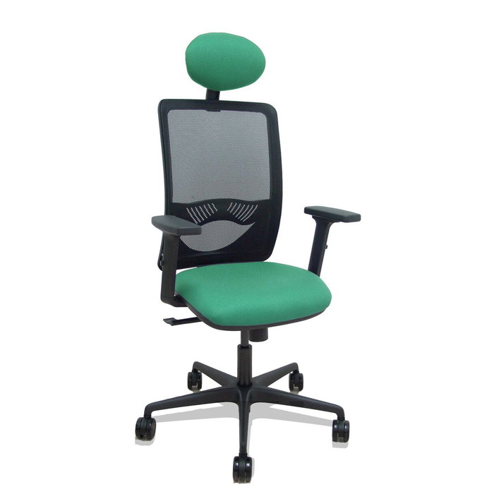 Piqueras y Crespo Zulema Silla de Oficina con Mecanismo Sincro, Malla Negra y Asiento Verde Esmeralda Piqueras y Crespo Zulema Silla de Oficina con Mecanismo Sincro, Malla Negra y Asiento Verde Esmeralda