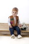 Creaciones Llopis Disfraz Bebe Hippie Chaleco Marron Talla 0-6 Meses