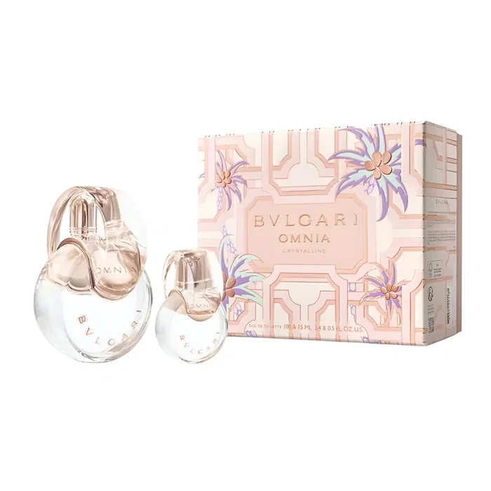 Bvlgari Omnia Crystalline Set para Mujer con 100 ml y Miniatura de 15 ml Bvlgari Omnia Crystalline Set para Mujer con 100 ml y Miniatura de 15 ml