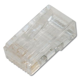 Digitus Conectores RJ-45 CAT 6 sin Apantallar, 100 Unidades, Conector Transparente Macho Derecho, Policarbonato, Contactos Bañados en Oro, para Cable Redondo, AWG 27/7-24/7