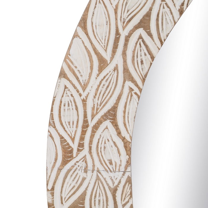 Espejo Pared Blanco Rozado Madera 76 X 2 X 76 cm Espejo Pared Blanco Rozado Madera 76 X 2 X 76 cm