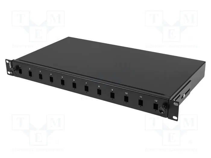 LANBERG FOP1-12SS-LDB Panel de parcheo de fibra óptica 1U