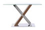 DKD Home Decor Consola Moderna Transparente Marron Oscuro Acero Cristal 120 x 40 x 75 cm
