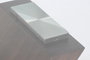 DKD Home Decor Consola Moderna Transparente Marron Oscuro Acero Cristal 120 x 40 x 75 cm