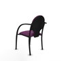 PIQUERAS Y CRESPO Silla Hellín tapizada en similpiel color Morado con Brazos fijos