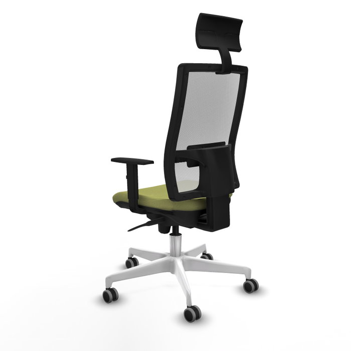 PIQUERAS Y CRESPO Silla de oficina Horna con mecanismo Sincro, Verde oliva y Blanco PIQUERAS Y CRESPO Silla de oficina Horna con mecanismo Sincro, Verde oliva y Blanco