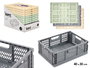Kipit Caja Plegable Plástico 40x30 cm Surtidos Colores Beige Gris Verde Capacidad 17L (Set de 12)
