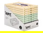 Kipit Caja Plegable Plástico 40x30 cm Surtidos Colores Beige Gris Verde Capacidad 17L (Set de 12)