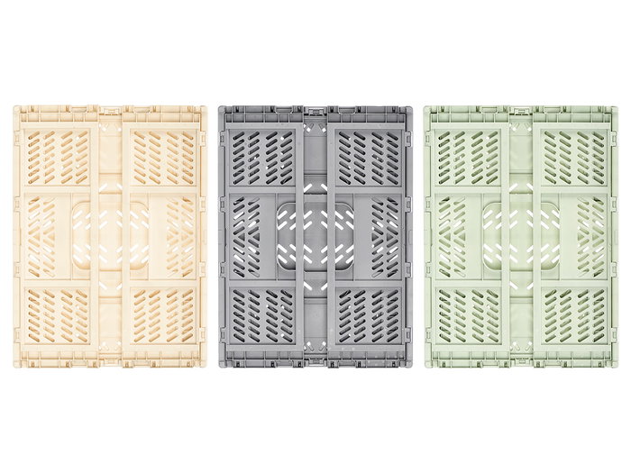 Kipit Caja Plegable Plástico 40x30 cm Surtidos Colores Beige Gris Verde Capacidad 17L (Set de 12) Kipit Caja Plegable Plástico 40x30 cm Surtidos Colores Beige Gris Verde Capacidad 17L (Set de 12)