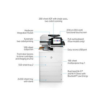 HP LaserJet Enterprise Flow MFP M776z Impresora Multifunción A3 Color 46 ppm Wi-Fi USB 2.0