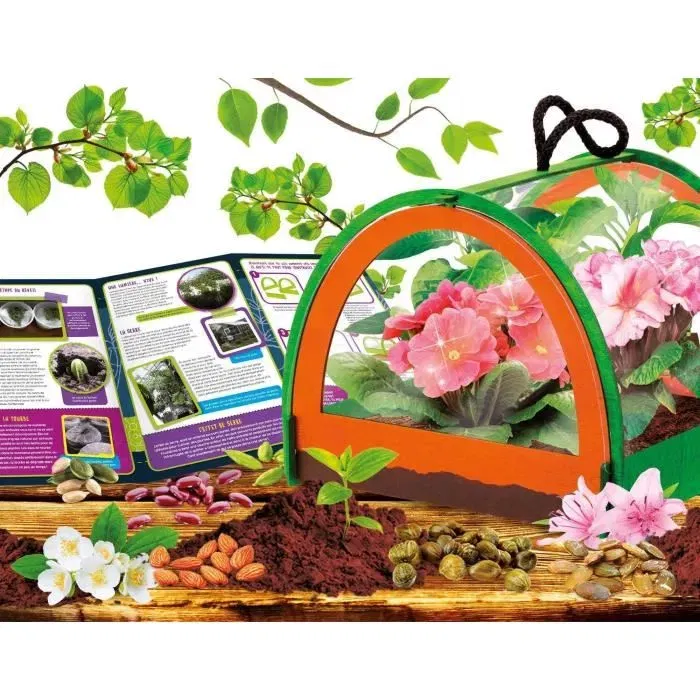 Lisciani Giochi Descubrimiento Botánico - Kit Científico I'M A GENIUS POCKET - Invernadero Miniatura, Experimentos Botánicos LIS8008324105007