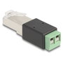 DeLOCK Adaptador de RJ45 macho a bloque de terminales de 2 pines