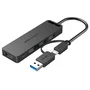 Vention CHTBB Hub USB-C a 4 Puertos USB 3.0 con Puerto Tipo-C PD, 5 Gbps, Compatible con MacBook, iPad Pro, Surface Book, PC, Negro