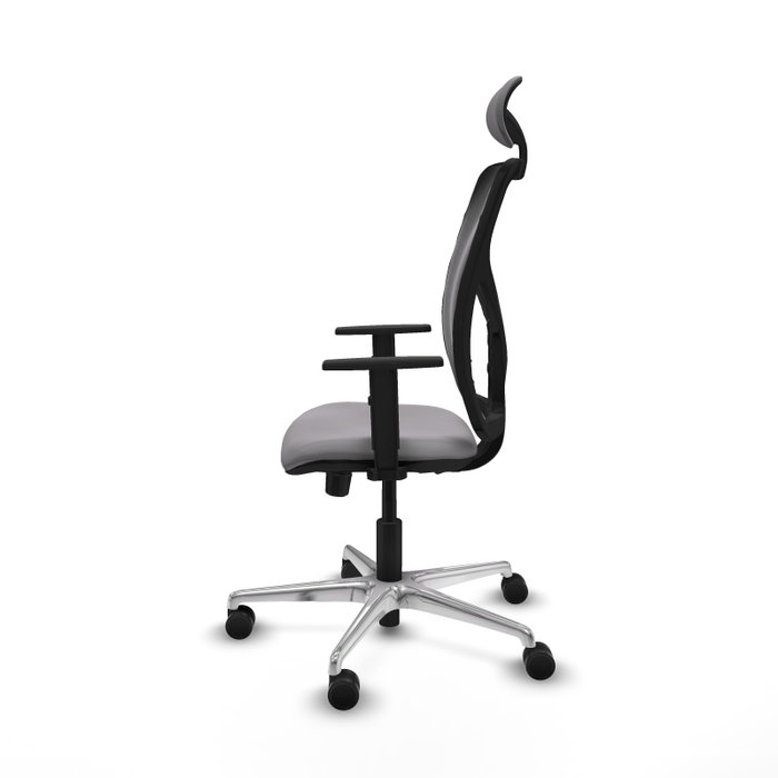 PIQUERAS Y CRESPO Silla de oficina Motilla con mecanismo Sincro/Traslack Gris y Negro