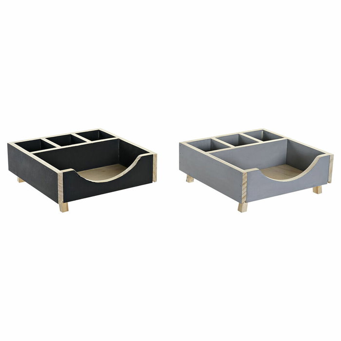 DKD Home Decor Organizador de Madera 18x18x7 cm Surtido de 2 Unidades DKD Home Decor Organizador de Madera 18x18x7 cm Surtido de 2 Unidades