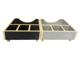 DKD Home Decor Organizador de Madera 18x18x7 cm Surtido de 2 Unidades