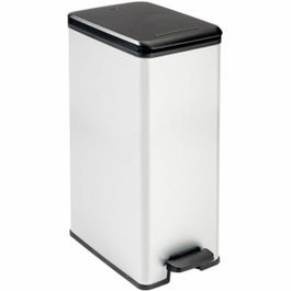 Curver Papelera Slim 40L Gris metalizado