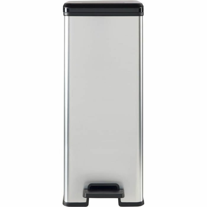 Curver Papelera Slim 40L Gris metalizado