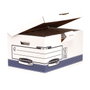 BANKERS BOX Contenedor de Archivos Maxi Azul con Tapa Fija