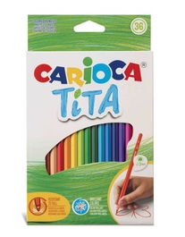 Lapices De Colores Carioca Tita Hexagonal Estuche De 36 (Set de 6)