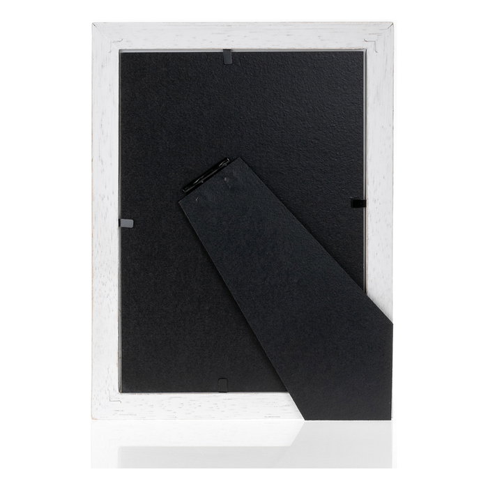 ZEP AC257W Expositor Retroiluminado de Pie para Mesa, Blanco, Madera, Marco 13 x 18 cm, Orientación Retrato/Paisaje