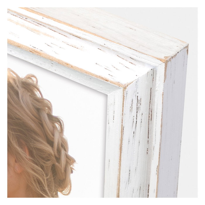 ZEP AC257W Expositor Retroiluminado de Pie para Mesa, Blanco, Madera, Marco 13 x 18 cm, Orientación Retrato/Paisaje