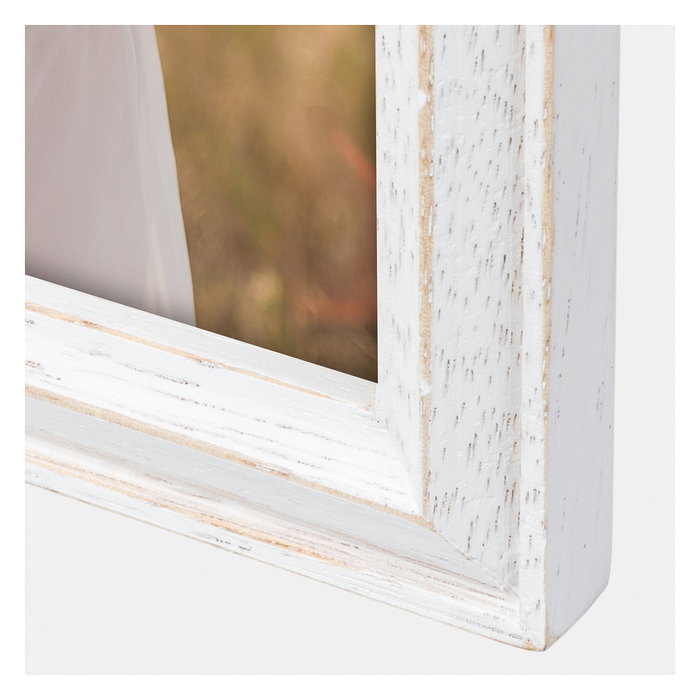 ZEP AC257W Expositor Retroiluminado de Pie para Mesa, Blanco, Madera, Marco 13 x 18 cm, Orientación Retrato/Paisaje