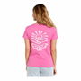 Camiseta de Manga Corta Mujer Rip Curl Re-Entry Crew Tee Rosa Fucsia