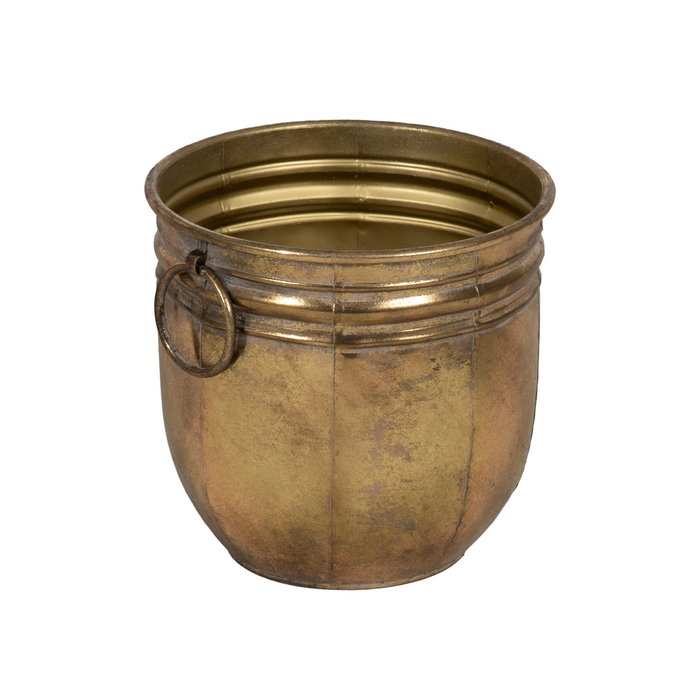 S/3 Maceteros Oro Metal Decoración 38 X 38 X 40,50 cm S/3 Maceteros Oro Metal Decoración 38 X 38 X 40,50 cm