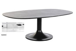 DKD Home Decor Mesa Centro Moderno Blanco Mármol Metal 70 x 39 x 120 cm