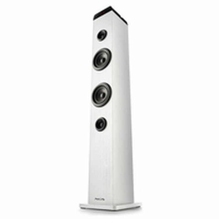 NGS SKYCHARMPRO Torre de Sonido 80W Bluetooth 5.4 Óptica USB Auxiliar Micrófono Blanco