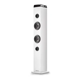 NGS Sky Charm Pro Altavoz Torre Bluetooth 5.4 40W RMS (80W PMPO) USB Óptica AUX Karaoke Entrada Micrófono Blanco