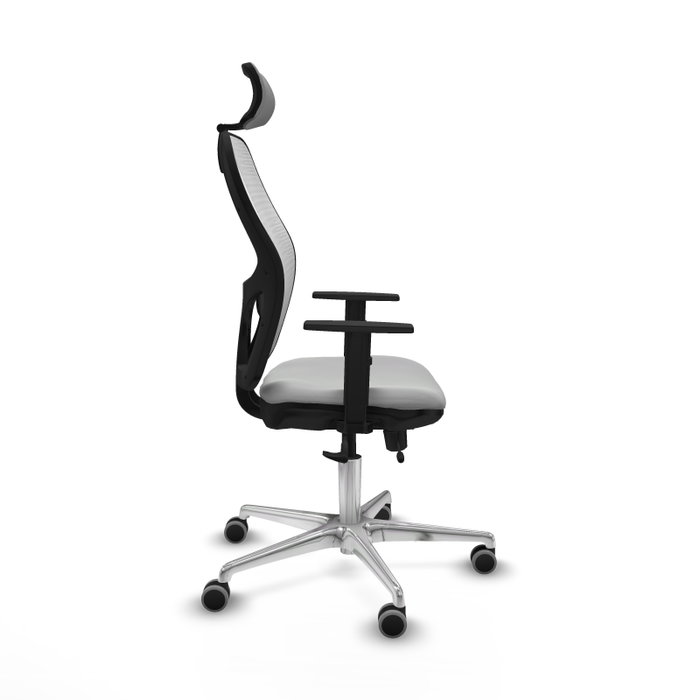 PIQUERAS Y CRESPO Silla de oficina Jorquera con mecanismo Sincro/Traslack Gris claro y Blanco PIQUERAS Y CRESPO Silla de oficina Jorquera con mecanismo Sincro/Traslack Gris claro y Blanco