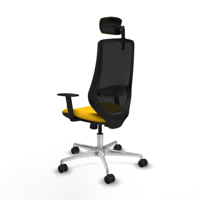 PIQUERAS Y CRESPO Silla de oficina Mardos con mecanismo Sincro, Amarillo y Negro