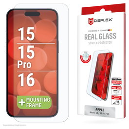 Displex DISPLEX Real Glass iPhone 16/15/15 Pro, Protector de Pantalla de Cristal