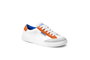 Sparco S-Time Zapatillas Deportivas Elegantes-Casual Blanco-Naranja Talla 44 S0012B344BIAR - Suela de Goma, Plantilla Comfort, Tobillo Acolchado