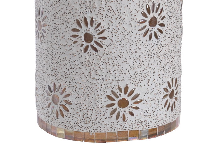 DKD Home Decor Lampara Sobremesa Indio Blanco Cobre 15x30x15 cm 4 Unidades
