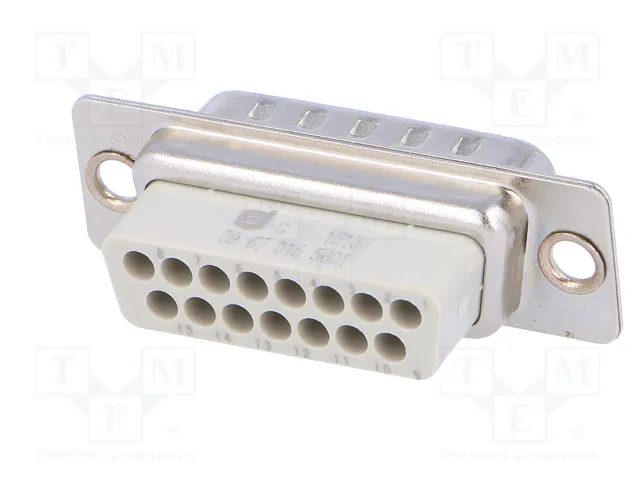 HARTING Conector D-Sub 15 pines macho para transferencia de datos