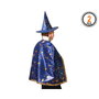 Atosa Disfraz Mago Infantil Set Capa y Sombrero Azul con Estrellas
