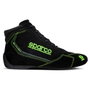Sparco Botines Slalom 2022 Talla 44 Negro-Verde S00129544NRVF FIA 8856-2018 SFI3.3/5