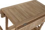 DKD Home Decor Camarera Plegable de Teca Marron para Terraza y Jardín con Ruedas 90 x 72 x 108 cm