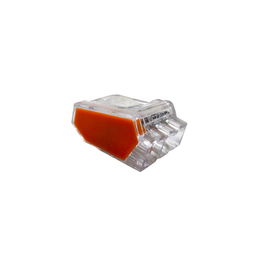 Conector Rápido 3 Vías 450V 24A Transparente / Naranja
