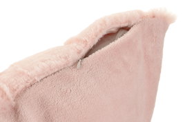 DKD Home Decor Rabit fur april 25 a Cojin Urban Rosa Palo 45 x 45 cm (2 Unidades)