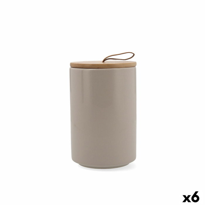 Quid Tarro Cerámico Ozon Beige 85 cL (6 Unidades)