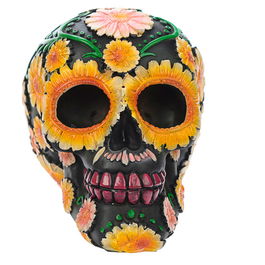 Puckator Figura Calavera Día de los Muertos Margaritas 11cm