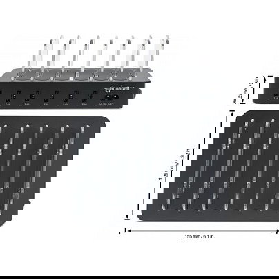 MANHATTAN Estación de Carga USB 6 Puertos USB-A 2.4A 55W Negro, 100-240V con Certificaciones CE FCC RoHS WEEE ETL MANHATTAN Estación de Carga USB 6 Puertos USB-A 2.4A 55W Negro, 100-240V con Certificaciones CE FCC RoHS WEEE ETL