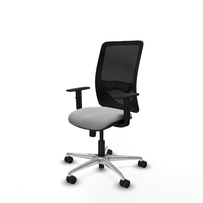 PIQUERAS Y CRESPO Silla de oficina Zulema Gris claro con malla Negro