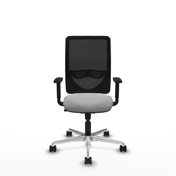 PIQUERAS Y CRESPO Silla de oficina Zulema Gris claro con malla Negro